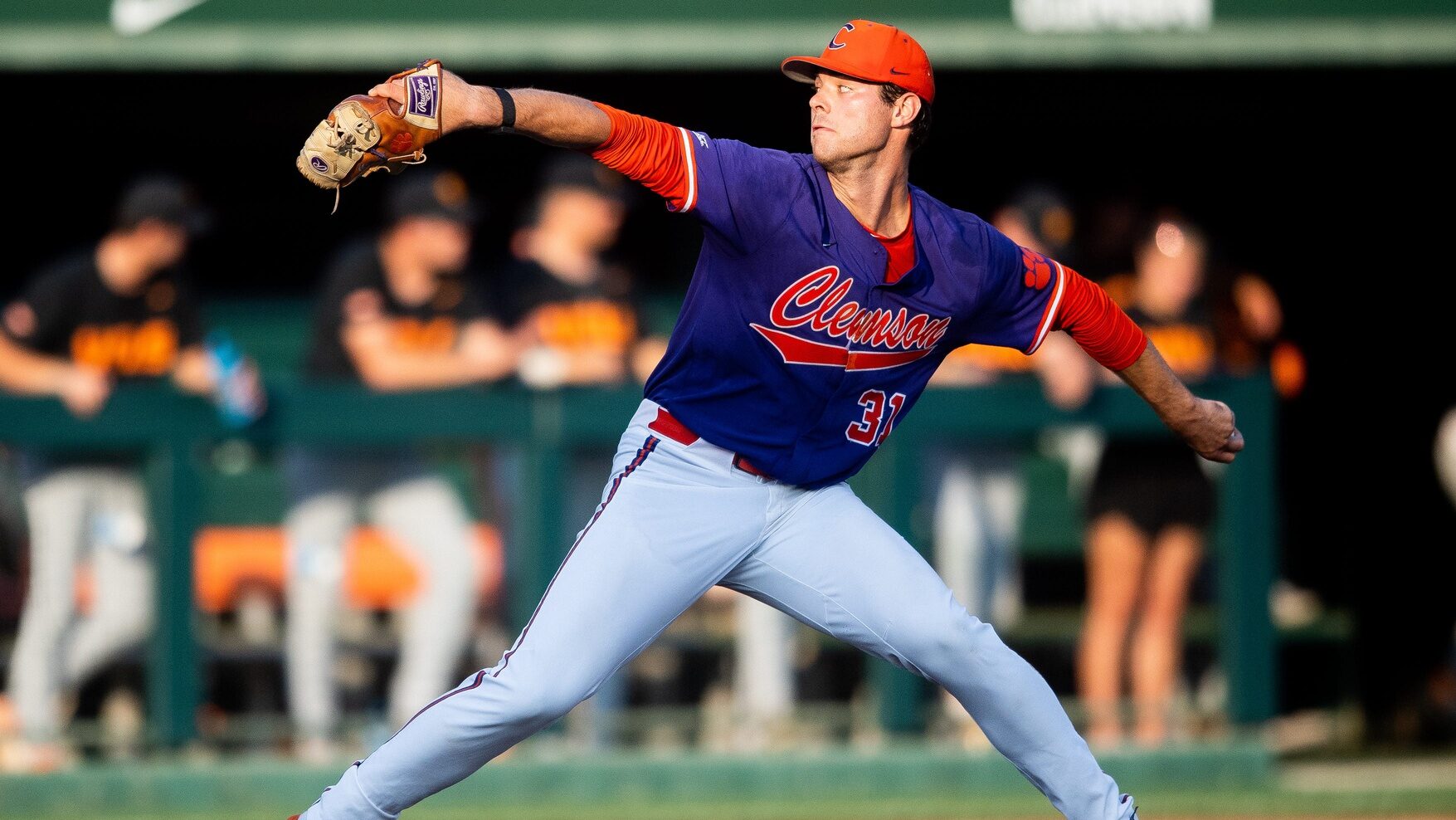 Diamondbacks pitching prospect Caden Grice pitches for the Clemson Tigers.