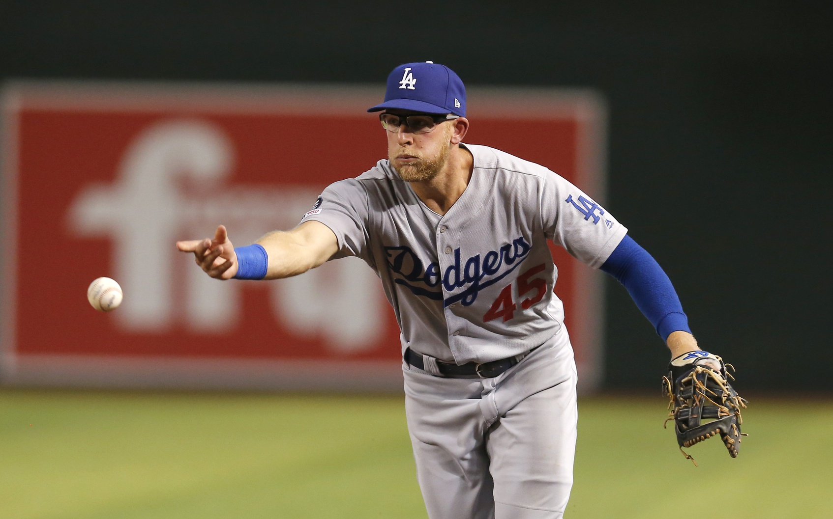 Matt Beaty plays against the Diamondbacks at Chase Field in 2019.