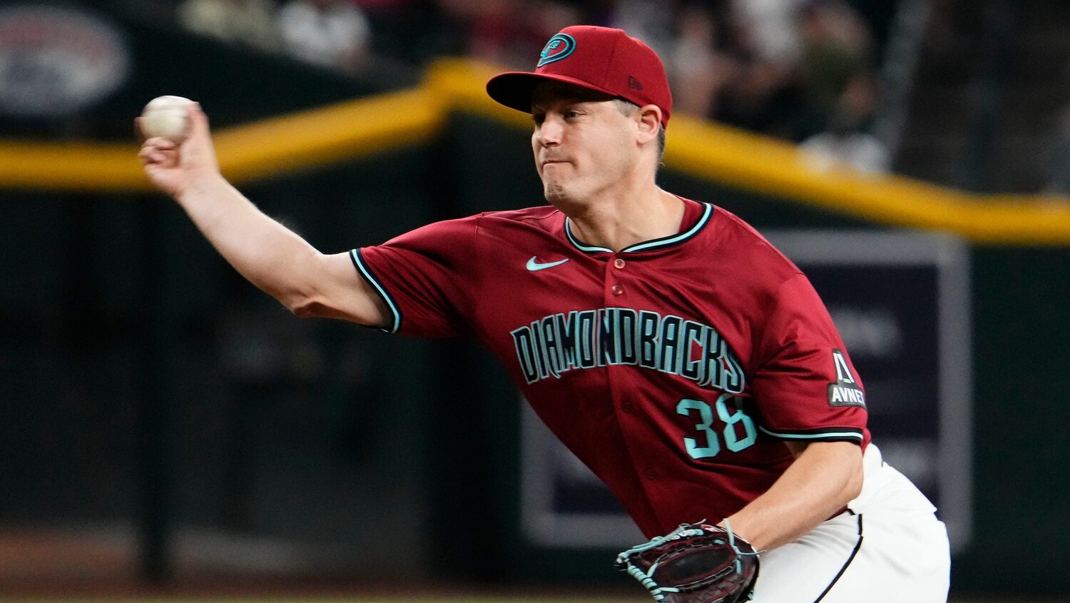 Diamondbacks closer Paul Sewald pitches against the Miami Marlins.