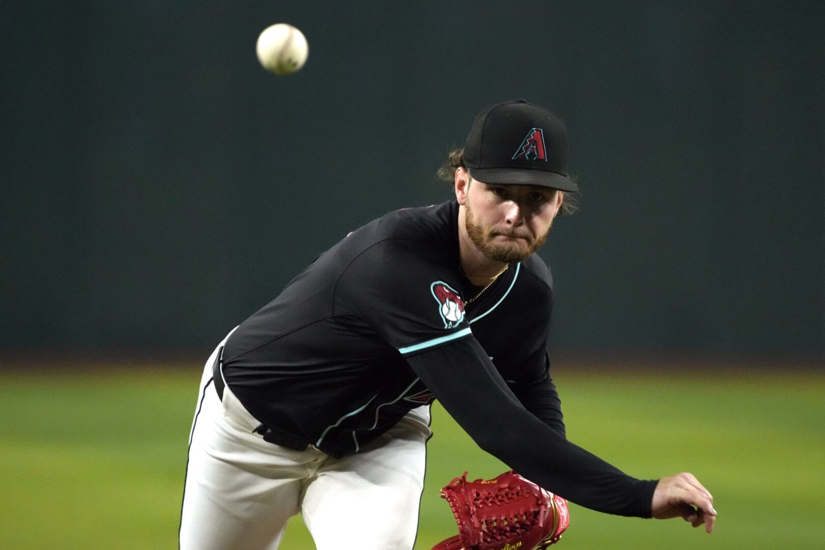 Arizona Diamondbacks right-hander Ryne Nelson pitches against the San Francisco Giants at Chase Field.