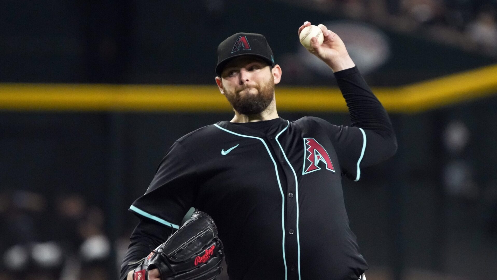 Diamondbacks left-hander Jordan Montgomery pitches against the San Francisco Giants at Chase Field.