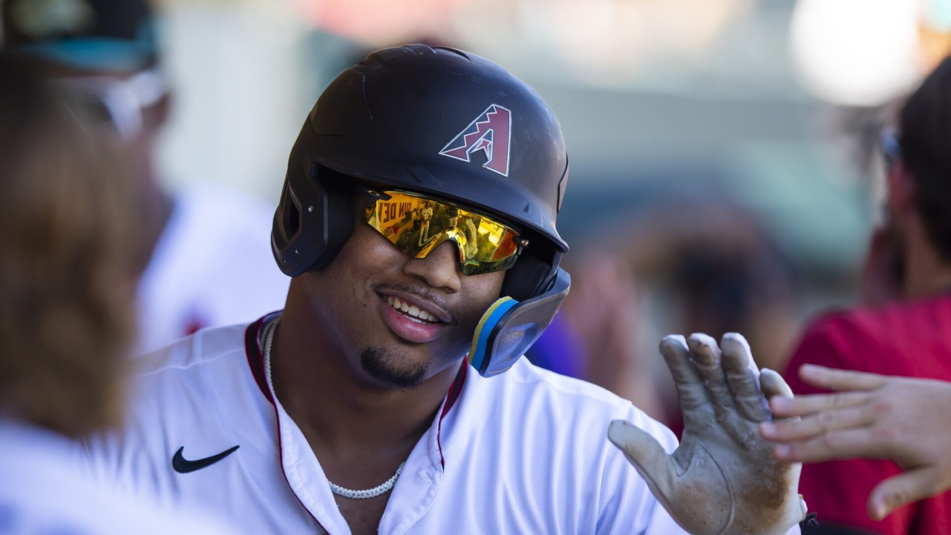 Diamondbacks prospect Deyvison De Los Santos in the Arizona Fall League in 2022.