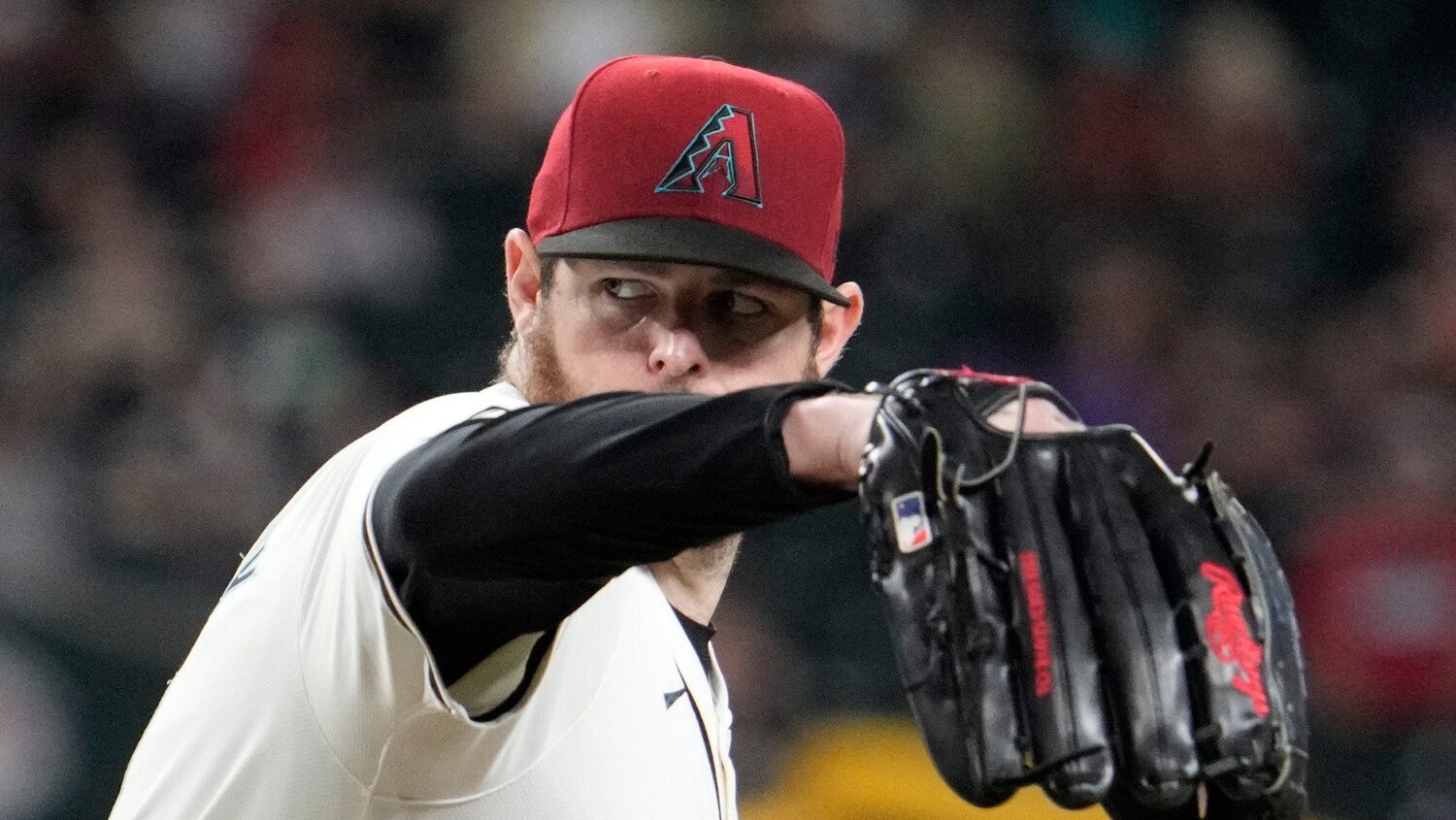 Diamondbacks starting pitcher Jordan Montgomery throws against the Minnesota Twins at Chase Field.