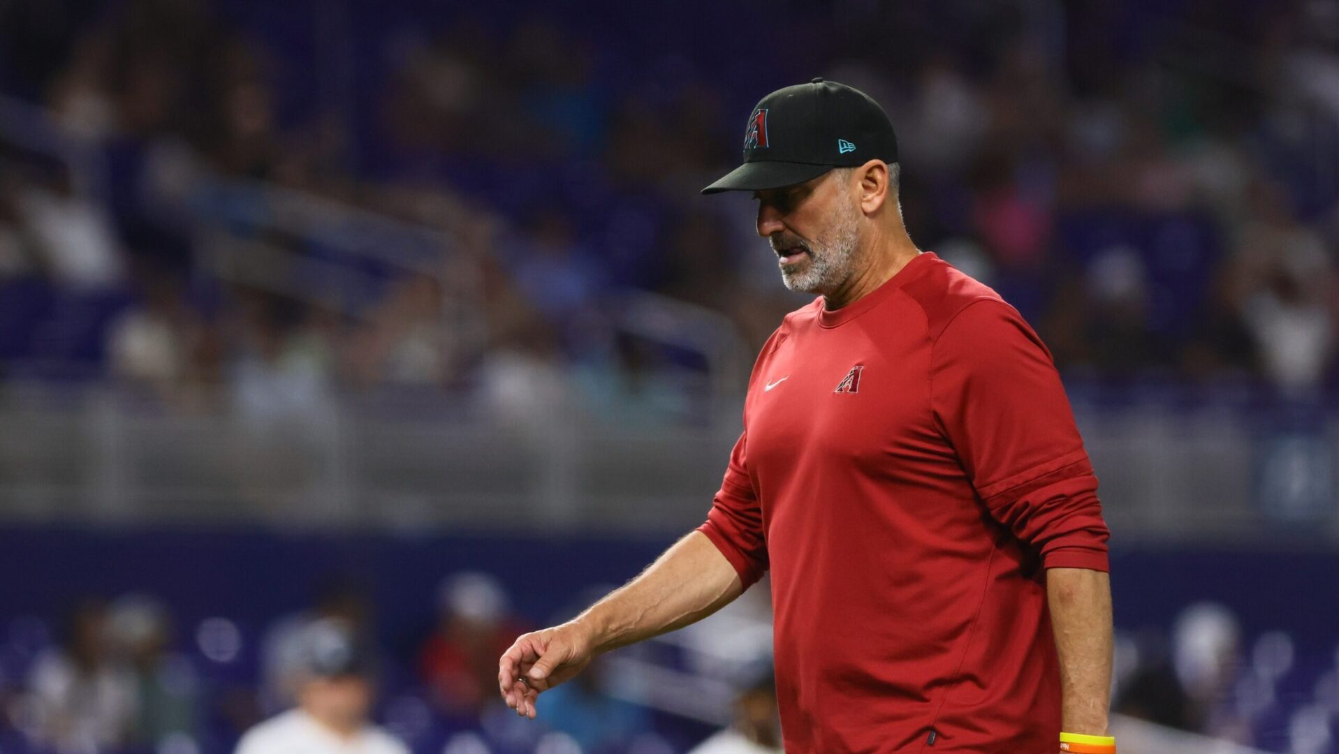 Diamondbacks manager Torey Lovullo during the game against the Miami Marlins.