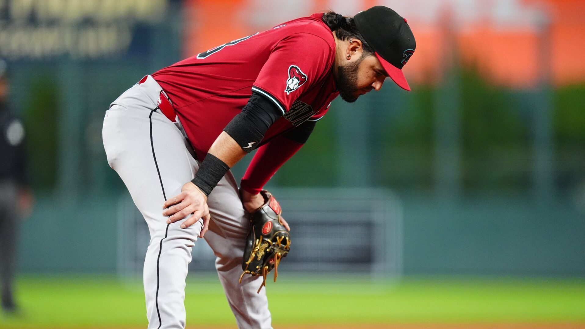 Diamondbacks third baseman Eugenio Suarez during the game against the Rockies.