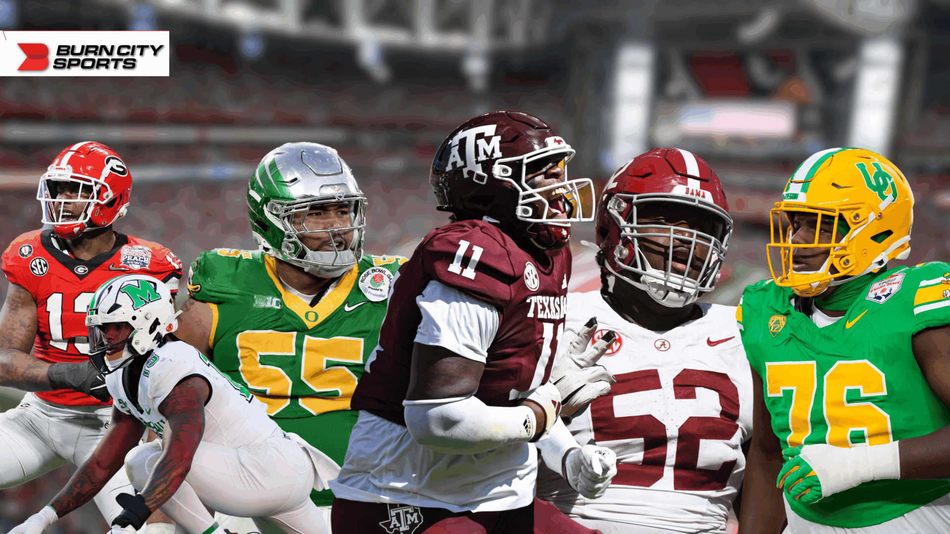 NFL Draft experts are projecting the Arizona Cardinals take various different prospects with the No. 16 pick in the 2025 NFL Draft (image courtesy of Burn City Sports)