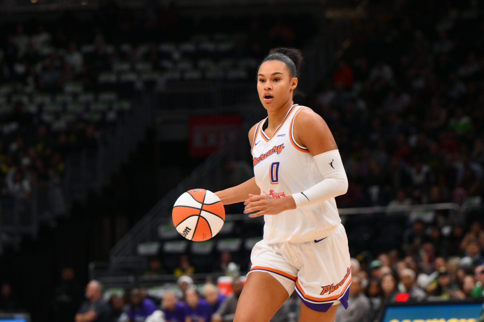 Phoenix Mercury forward Satou Sabally during the second half against the Seattle Storm on May 23, 2025. Credit: Steven Bisig-Imagn Images