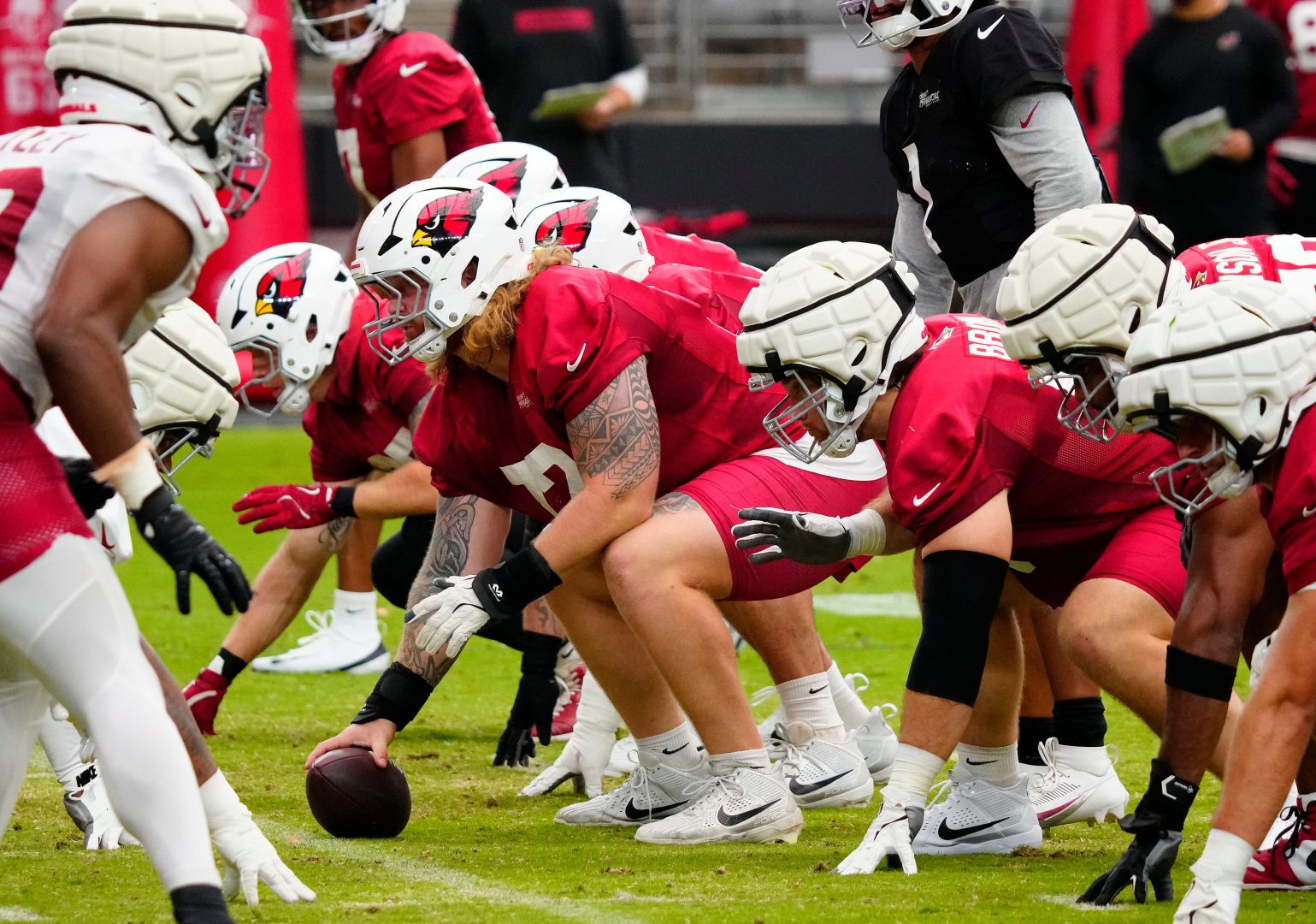 Arizona Cardinals offensive line Kyler Murray