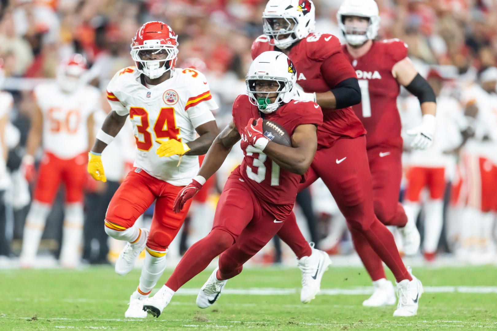 Arizona Cardinals NFL Running Backs James Connor Trey Benson Emari Demercado