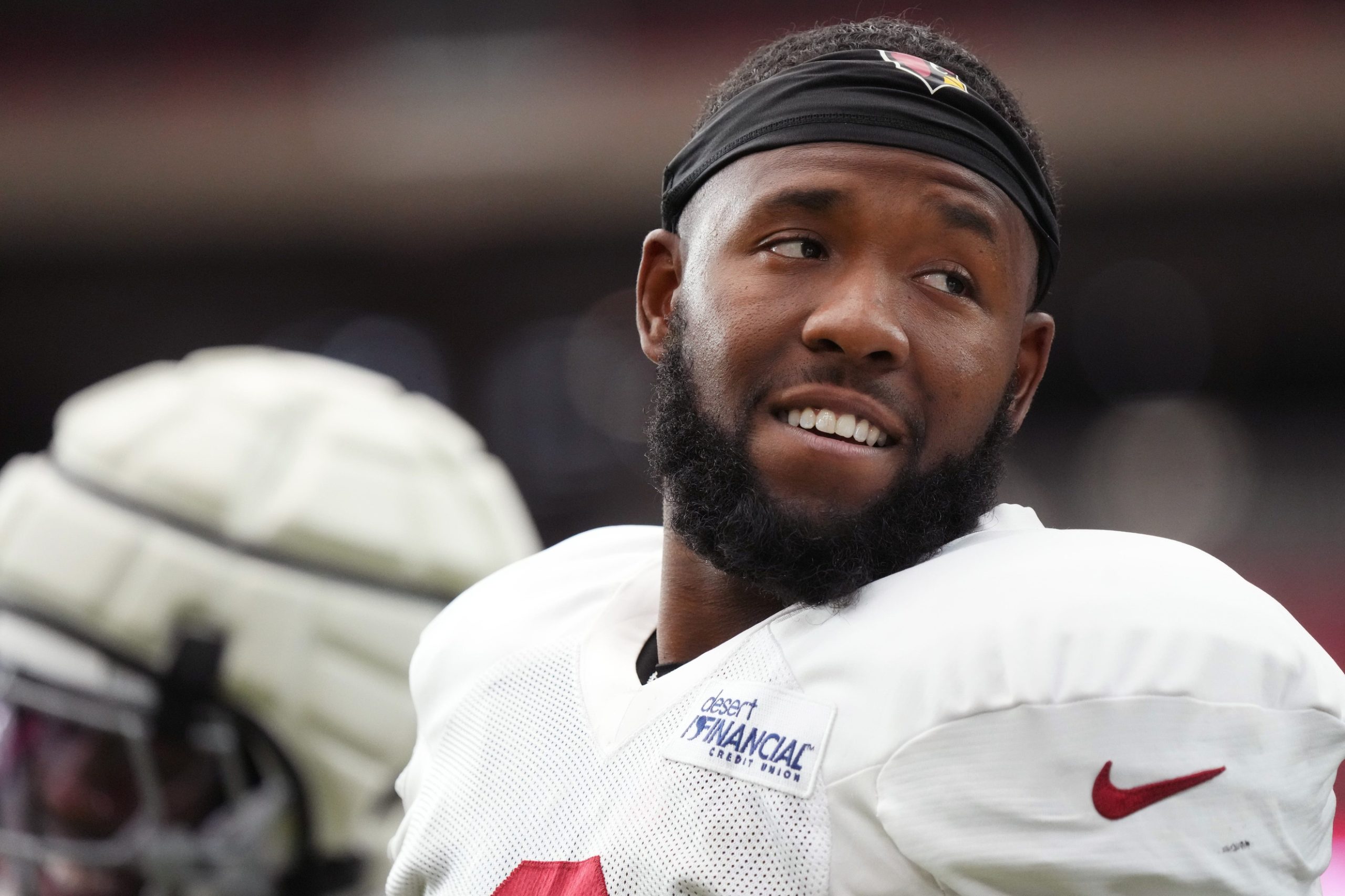 Arizona Cardinals safety Budda Baker (3) works out during the team's practice at State Farm Stadium on July 29, 2025. © Joe Rondone/The Republic / USA TODAY NETWORK via Imagn Images