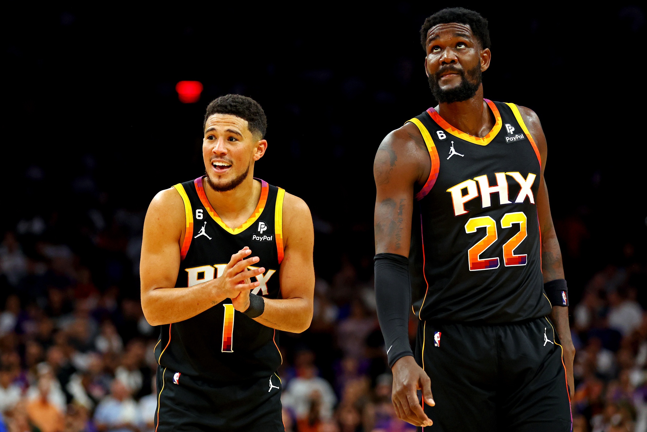 Devin Booker DeAndre Ayton Phoenix Suns Los Angeles Lakers NBA NBA fights NBA rivals