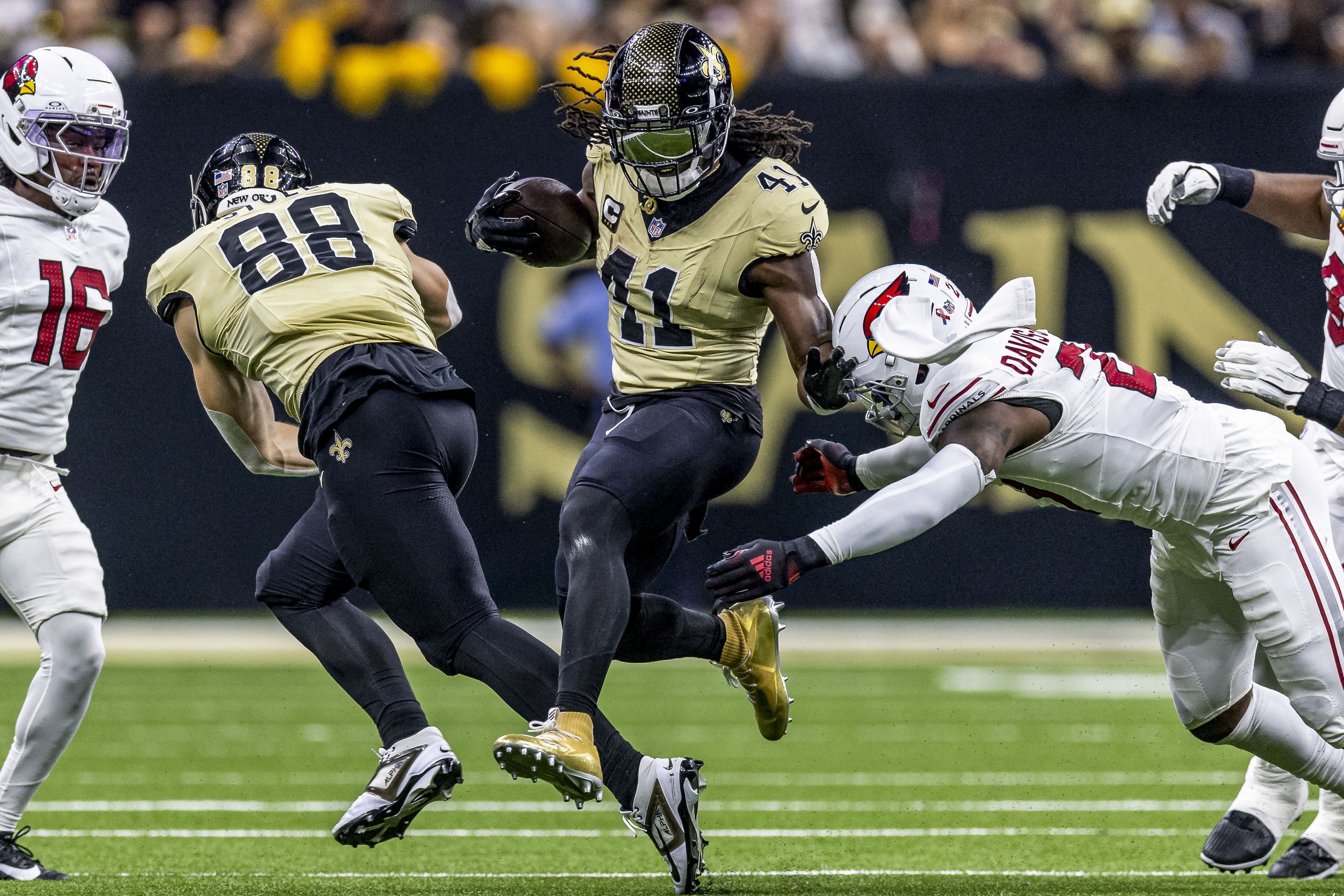 Arizona Cardinals NFL potential trade RB trade targets Cardinals trade targets Alvin Kamara Breece Hall