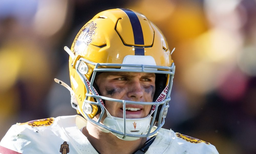 Arizona State QB Sam Leavitt during a 2025 matchup versus Texas Tech.