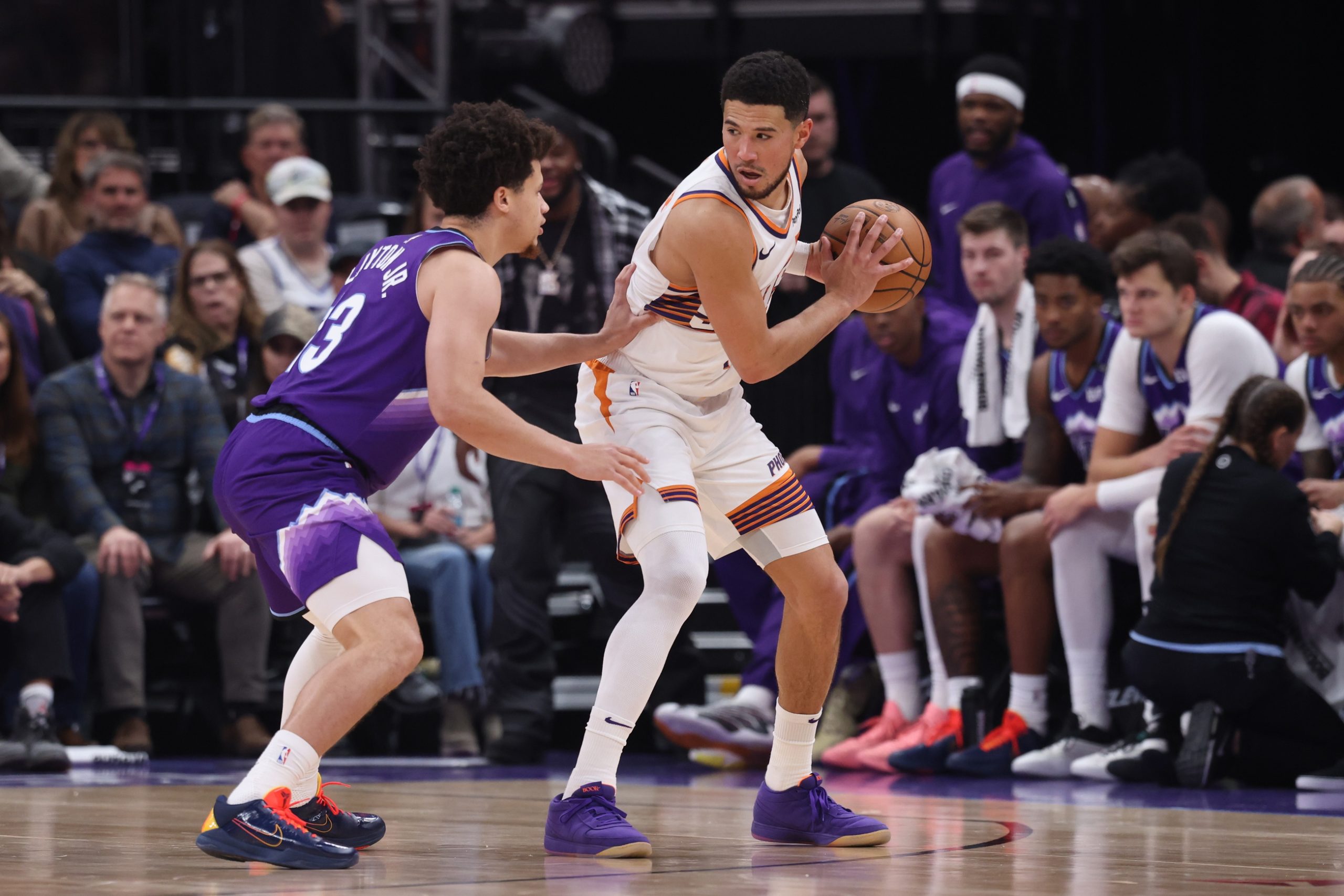 Phoenix Suns NBA Utah Jazz Devin Booker Lauri Markannen