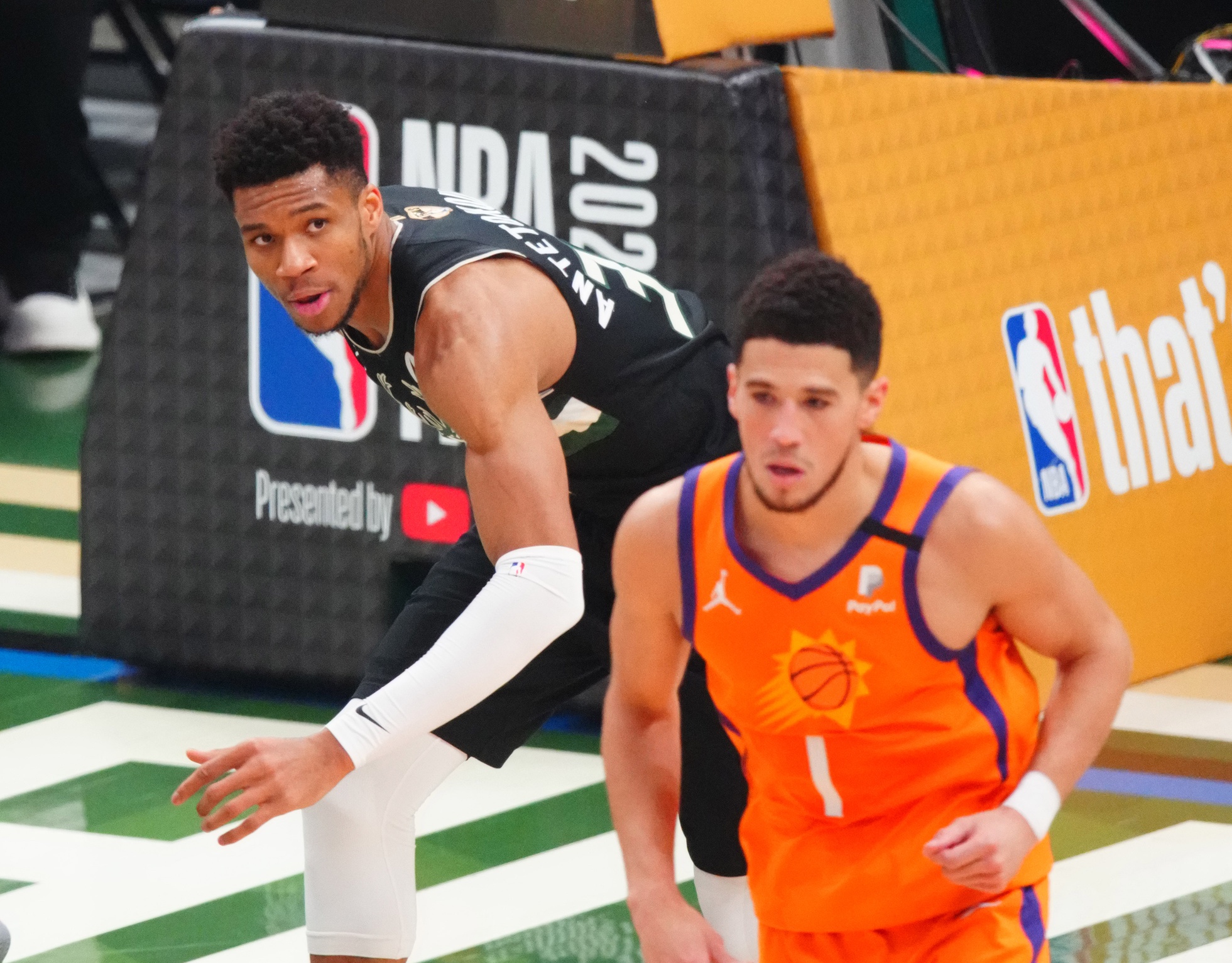 Devin Booker Giannis Antetokounmpo Phoenix Suns NBA Milwaukee Bucks 2026 NBA All-Star Game Giannis Booker Phoenix Suns