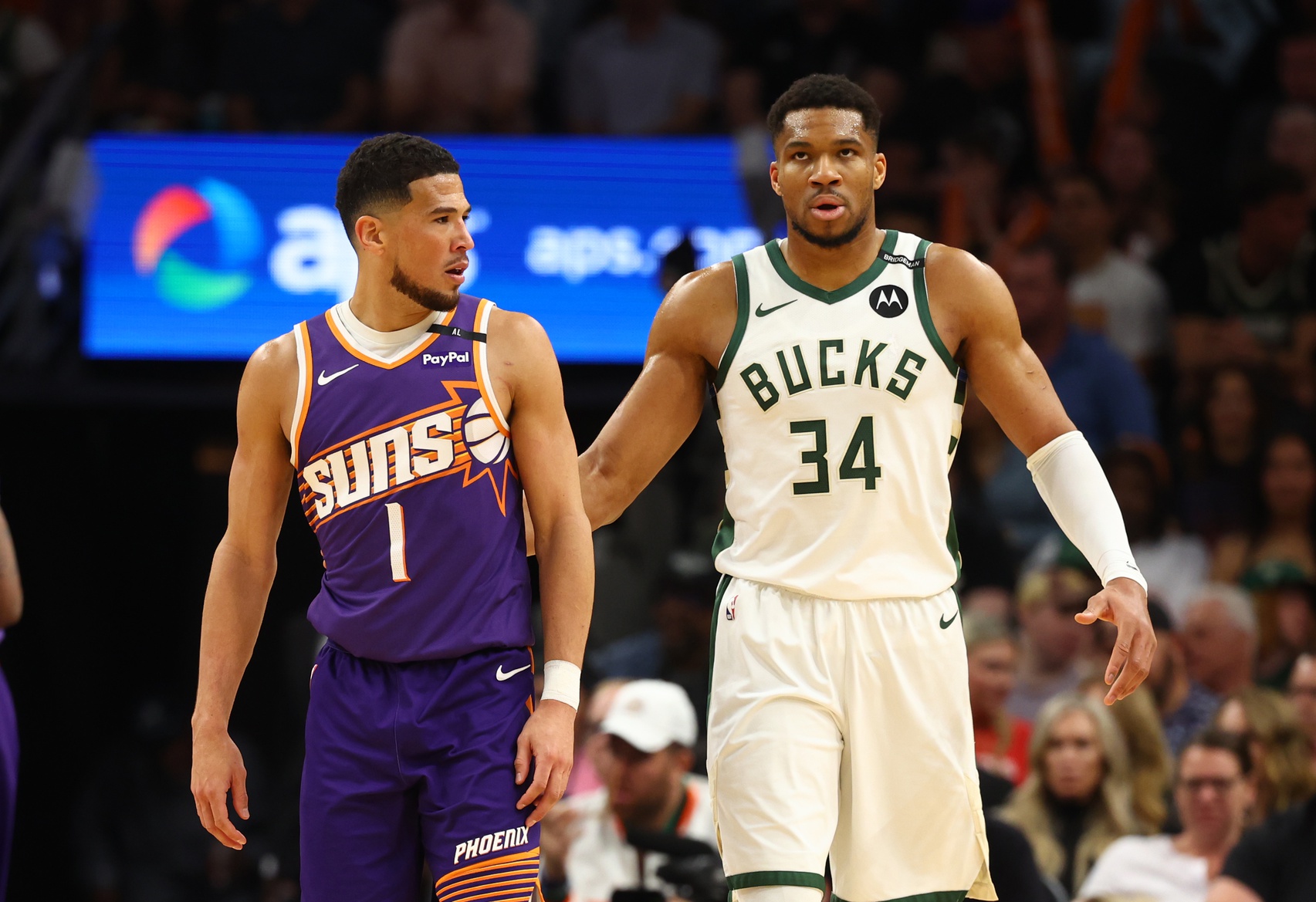Devin Booker Giannis Antetokounmpo Phoenix Suns NBA Milwaukee Bucks 2026 NBA All-Star Game Giannis Booker Phoenix Suns