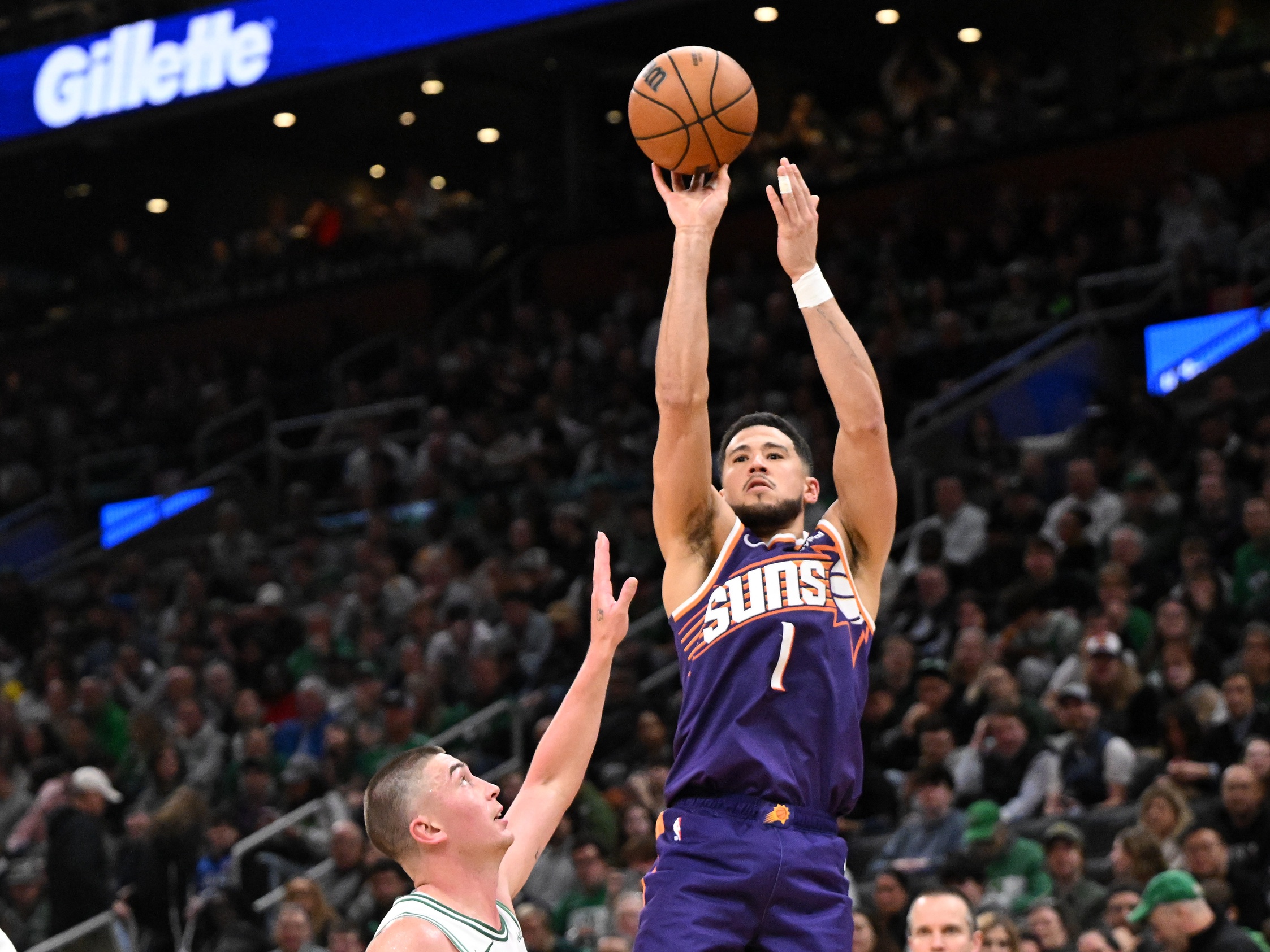 Devin Booker Phoenix Suns NBA Boston Celtics Suns Franchise record Suns scoring streak