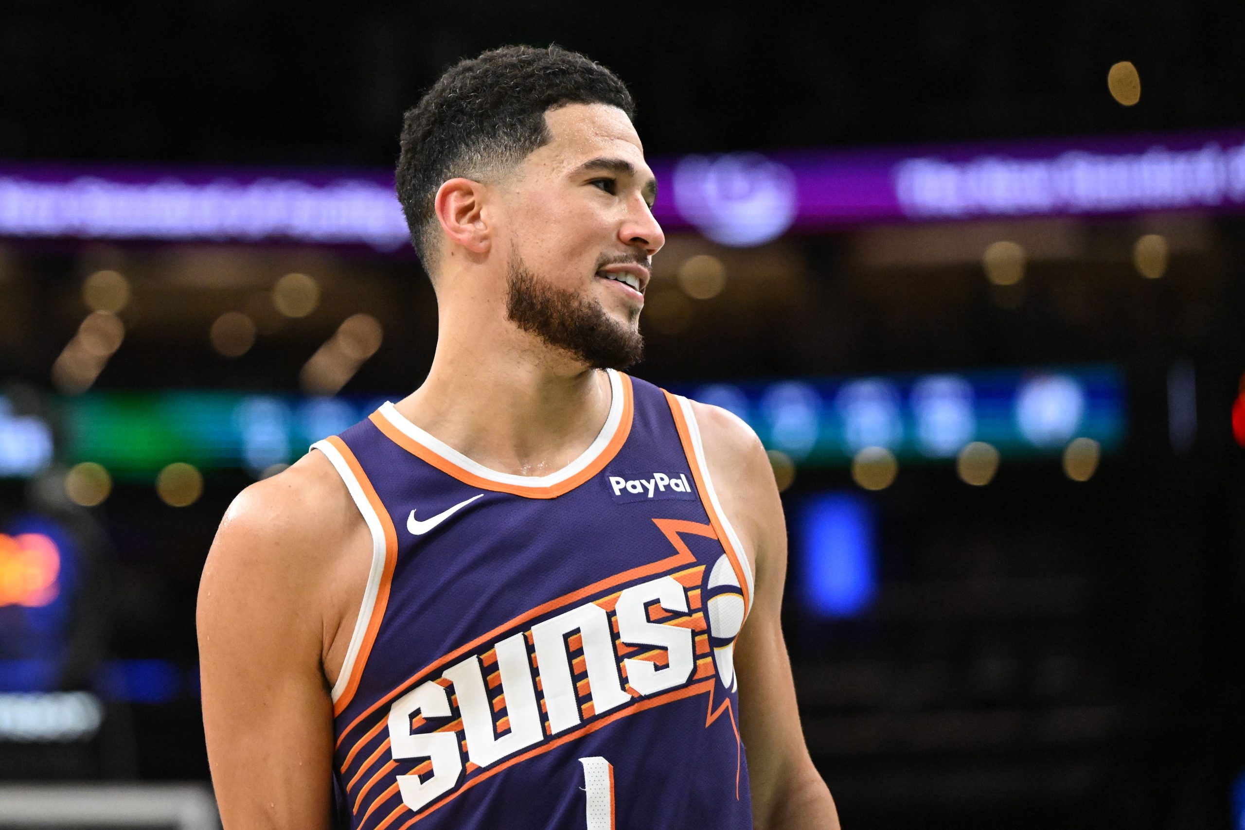 Devin Booker Phoenix Suns NBA Golden State Warriors NBA play in tournament