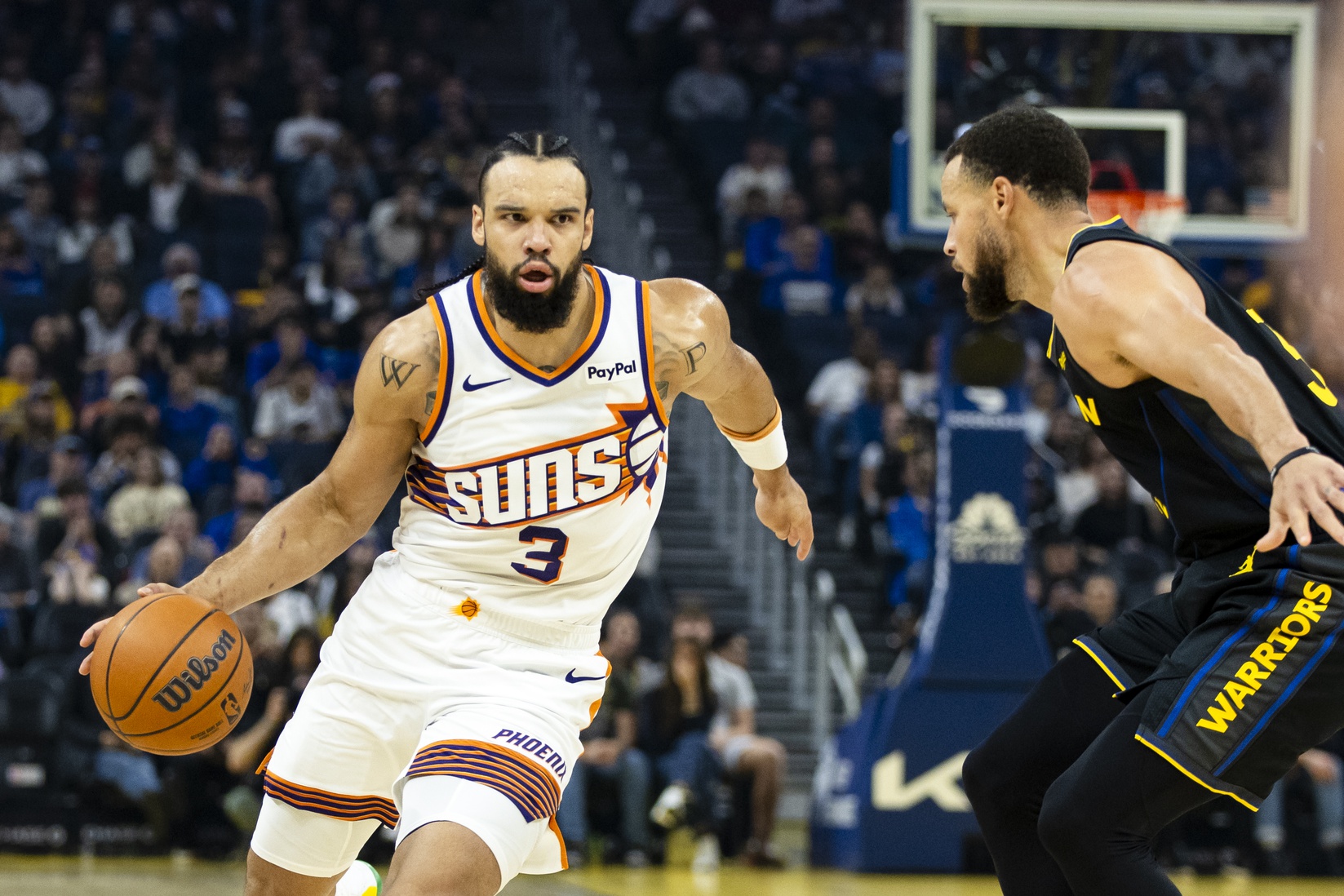 Phoenix Suns Golden State Warriors Dillon Brooks Steph Curry Draymond Green