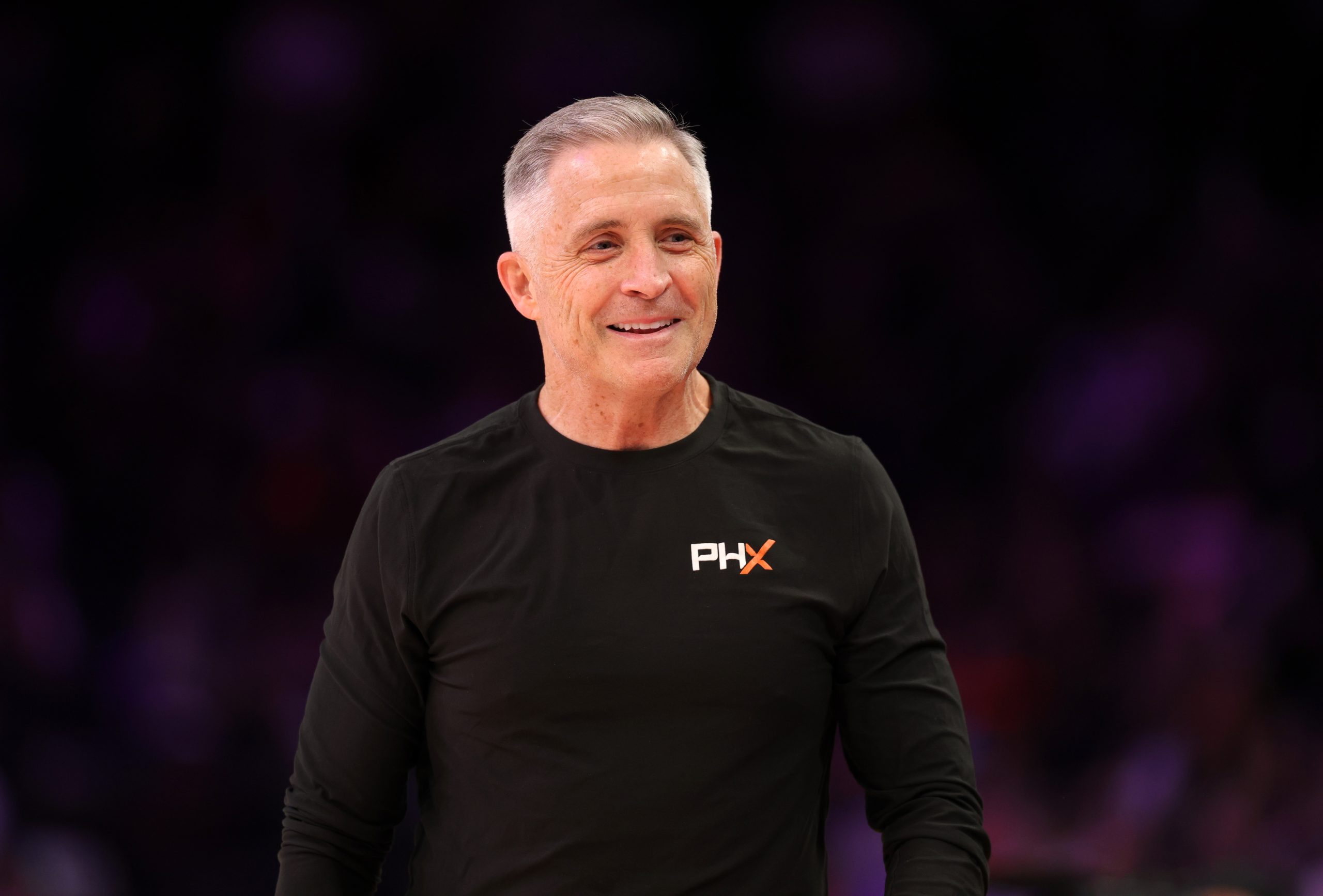 Jun 17, 2026; Phoenix, Arizona, USA; Phoenix Suns general manager Brian Gregory in attendance of the Phoenix Mercury game against the Las Vegas Aces at Mortgage Matchup Center. Mandatory Credit: Mark J. Rebilas-Imagn Images